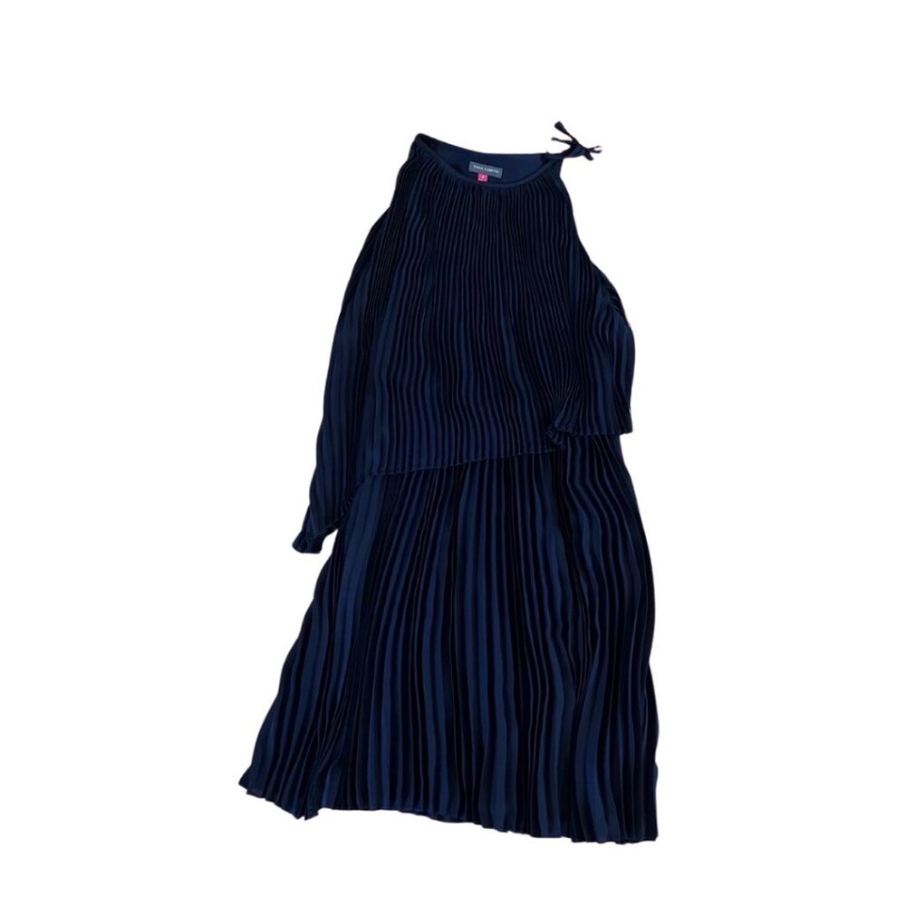 Vince Camuto Navy Crimped Dress Size 4 NWT
